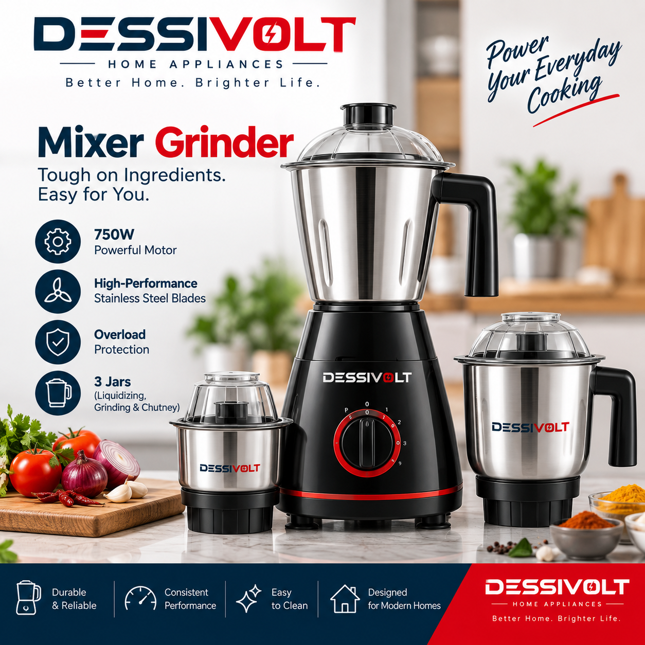 DESSIVOLT Mixer Grinder